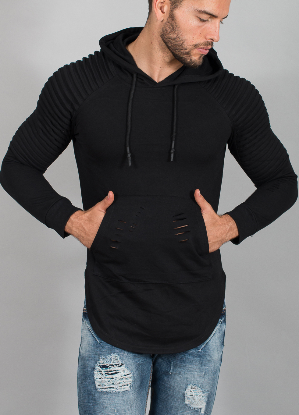 Sweat homme oversize noir 76400